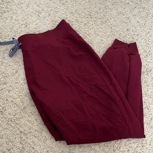 Like New Figs Zamora Burgundy Joggers